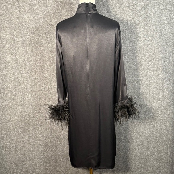Sleeper Black Party Shirt Dress Long Sleeve Detachable Cuffs Small - Picture 7 of 14